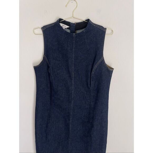 SPANX® Seamed Stretch Denim Sleeveless Shift Dress Size Large NWT - Picture 2 of 8